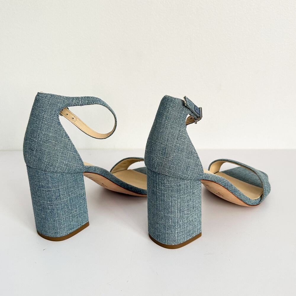 J. Mclaughlin Esme Denim Block Heels Blue Size 9 - Picture 4 of 7